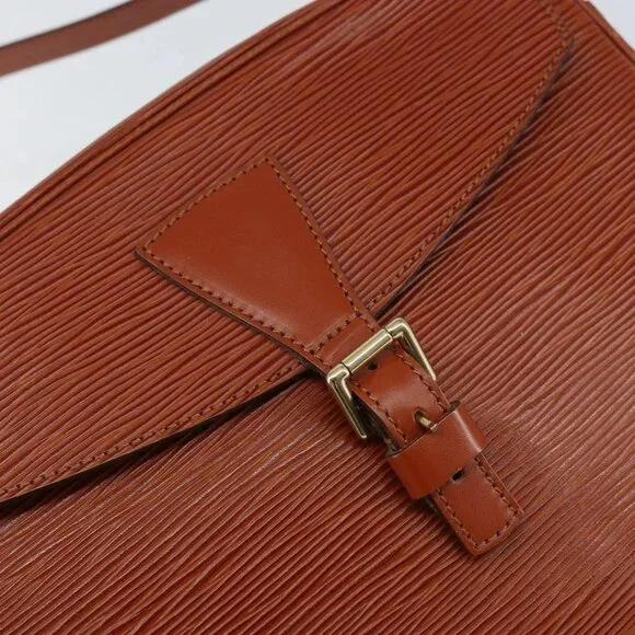 LOUIS VUITTON Epi Jeune Fille MM Shoulder Bag Brown M52153 LV Auth am10076